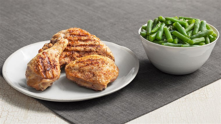 KFC: Kentucky Grilled Chicken Breast (on the bone) and a side of Green Beans