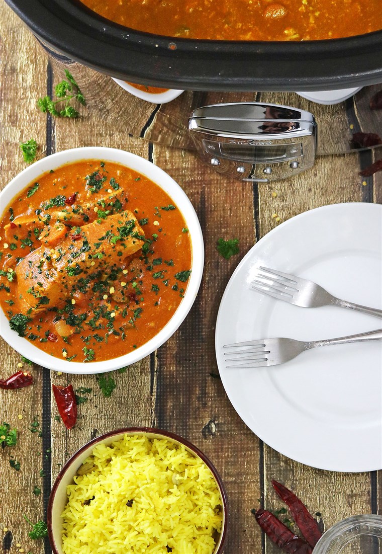 بطيئة طباخ Salmon Curry recipe from Shashi Charles of Runnin Srilankan