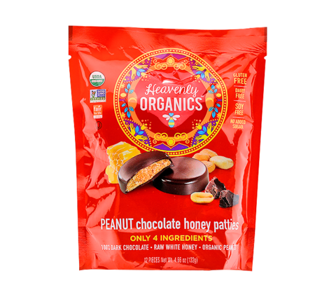 Nebeský Organics Peanut Chocolate Honey Patties
