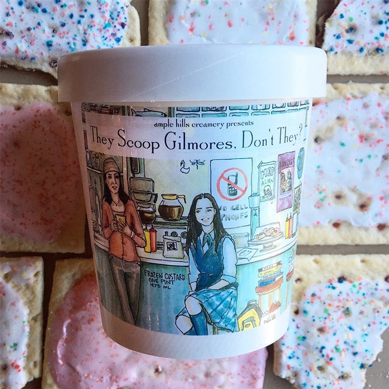 走 ahead, eat all your happy feelings with this Gilmore Girls ice cream. 