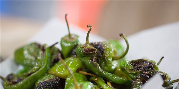 Martha Stewart's Blistered Padron Peppers with Sea Salt