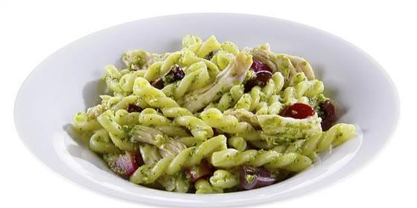 Gemelli with Kale Pesto and Olives