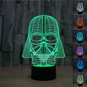 3D Star Wars Darth Vader USB Touch Button LED Desk Table Light Lamp