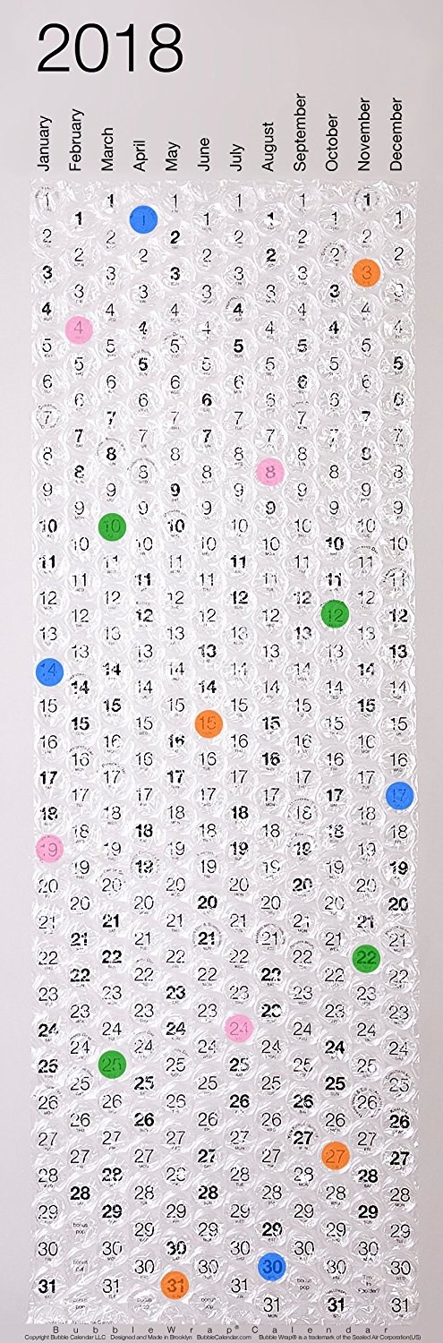 Bubblewrap Calendar