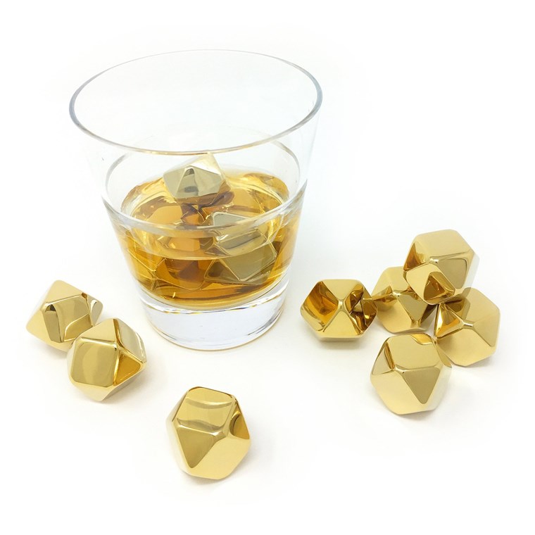 أنيق's gold whiskey stones
