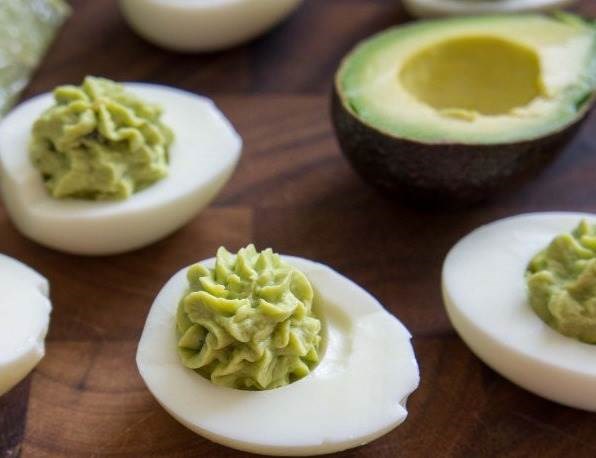 Guacamole deviled eggs recipe from I Wash You Dry