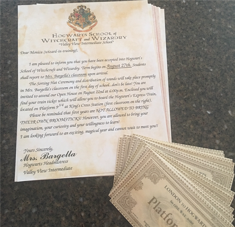 每 student (err, wizard-in-training) received a magical acceptance letter.