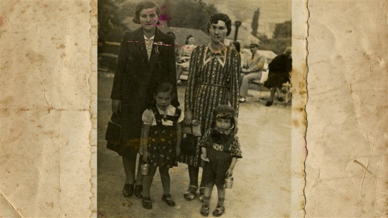 Nat Shaffir remembers his childhood as peaceful, before the war. Nat in 1938 with his sister, mother and aunt in a park in Romania. His aunt was killed in the Holocaust.