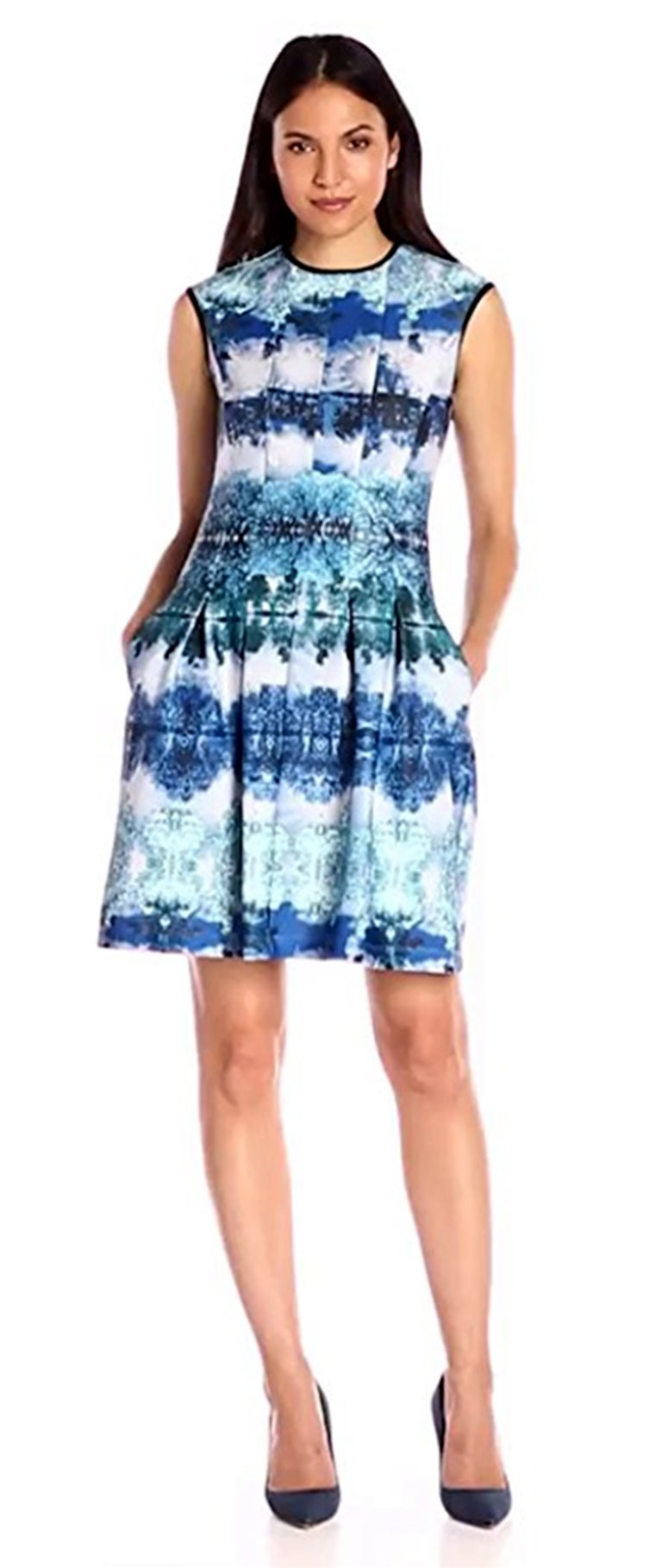 饶舌 Skye Women's Nature Print Fit and Flare Dress