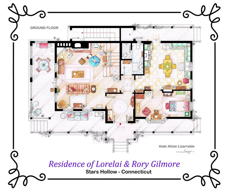 吉尔摩 Girls house floor plan