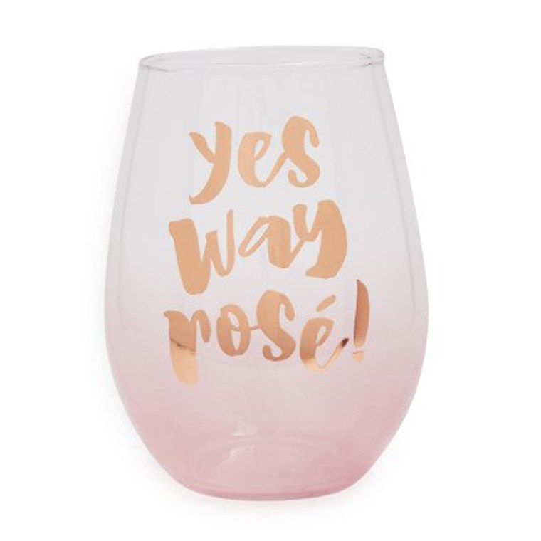 Geschenke for new moms, rose wine glass