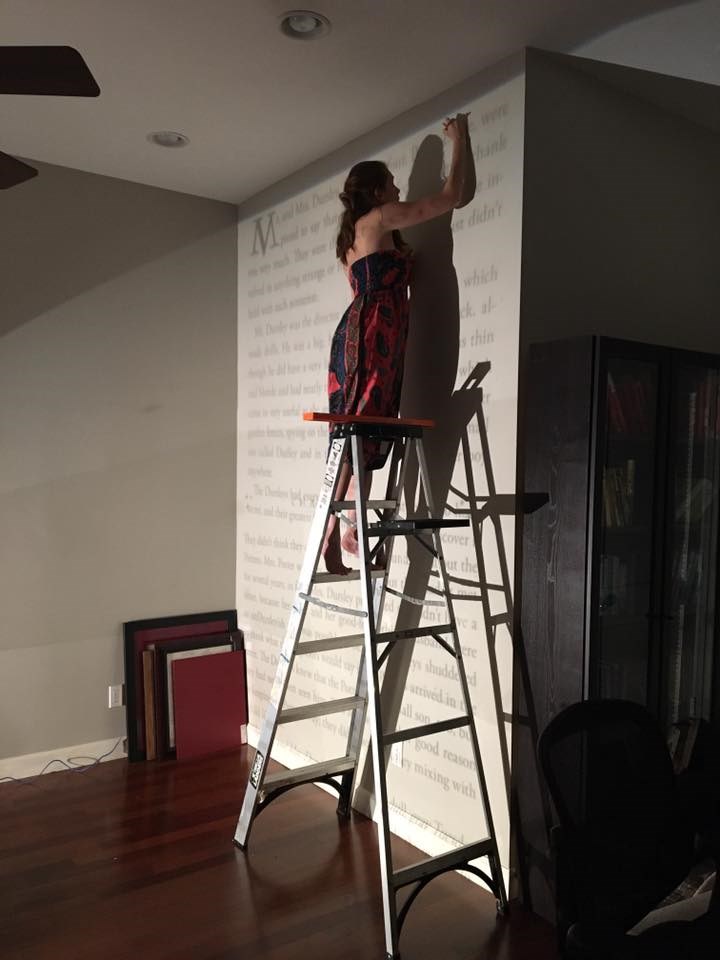Meredith McCardle painted a wall in her home with the text of the first page of 