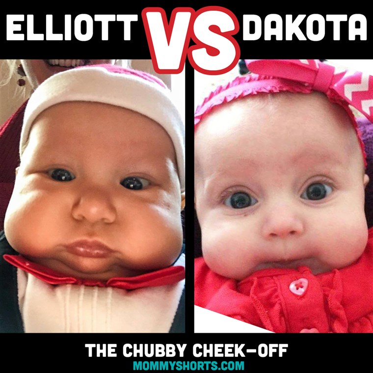 宝宝 Dakota was knocked out in the first round of voting by Elliott, who became the overall winner of the Chubby Cheek-Off.