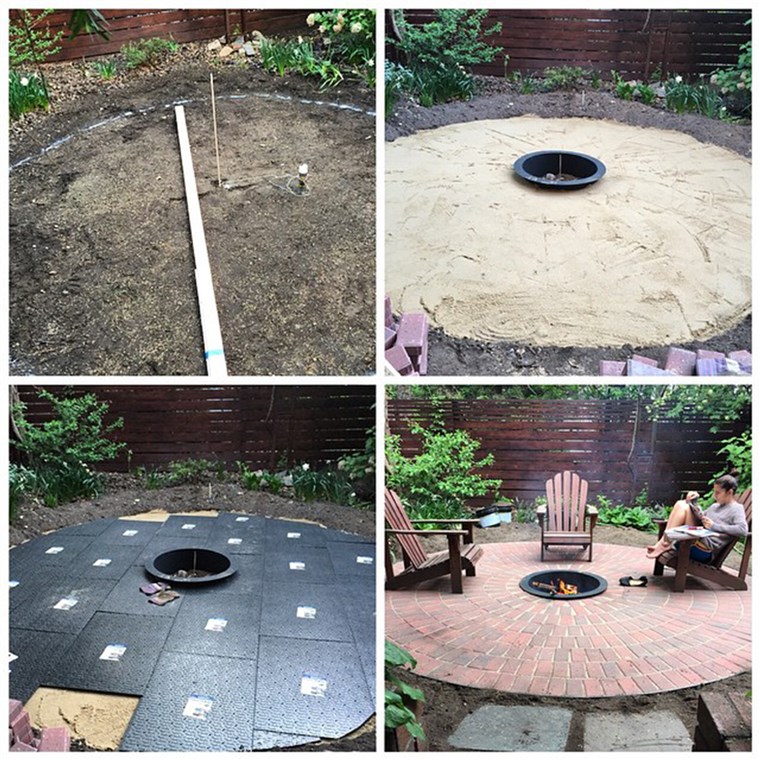 DIY backyard patio process