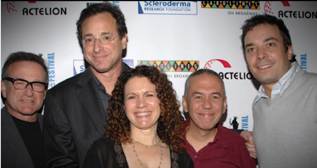 روبن Williams, Bob, Susie Essman, Gilbert Gottfried and Jimmy Fallon at the Scleroderma Research Foundation benefit in 2007.