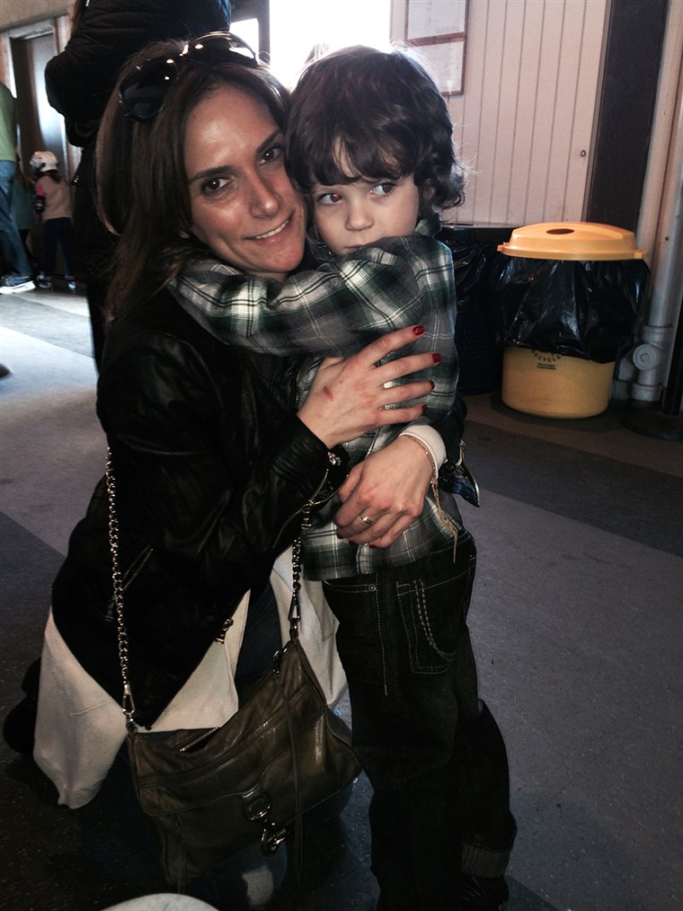 Мелиса Girard and her son