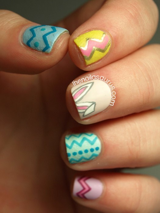 velikonoční nail art designs to DIY: