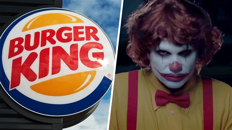 Hamburger King scary clown tease.