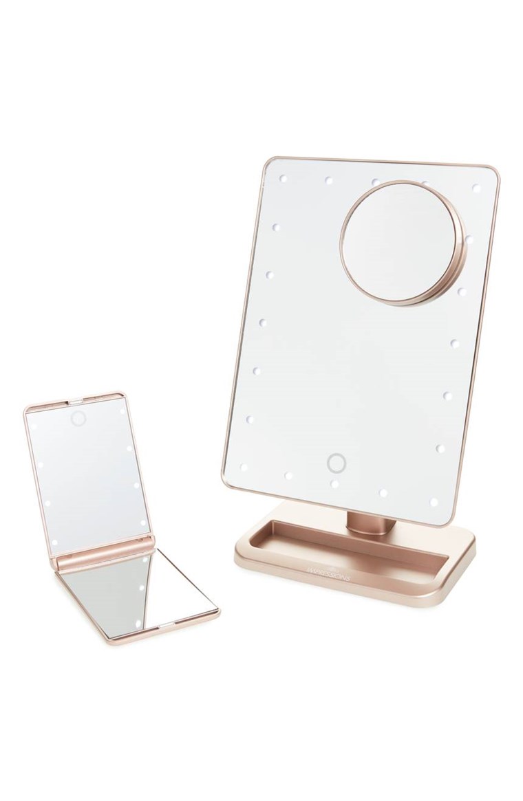 印象 Vanity Co. Touch XL Dimmable LED Makeup Mirror with Removable 5x Mirror & Compact Mirror