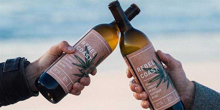Rebel Coast Winery's cannabis-infused sauvignon blanc wine