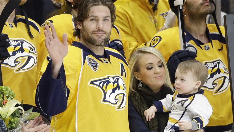 Mike Fisher, Carrie Underwood, Isaiah Fisher