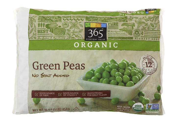 osob who buy organic frozen vegetables will find peas and corn up to $1 cheaper at Whole Foods.