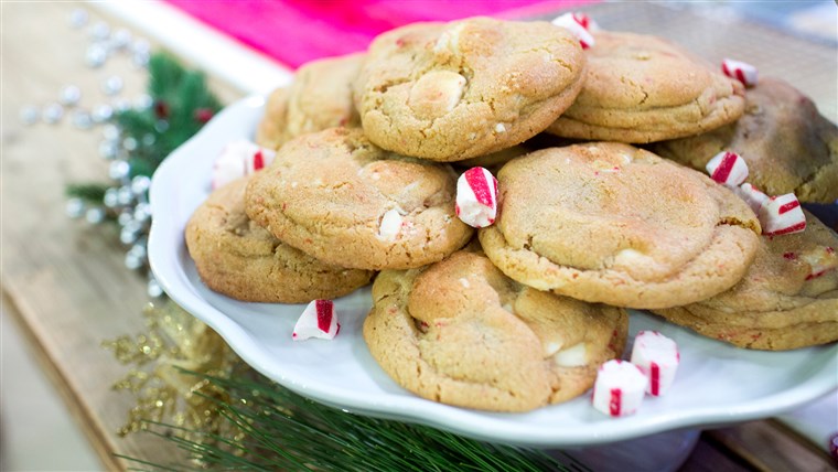 бял Chocolate and Peppermint Cookies