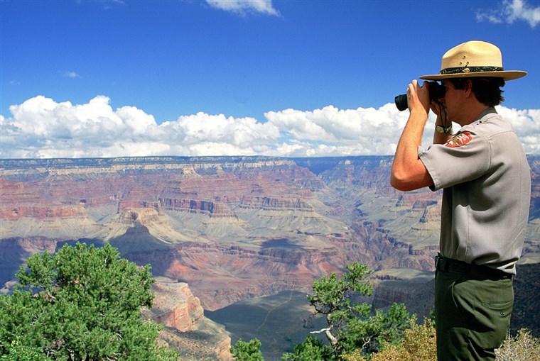 А park ranger at Grand Canyon National Park.