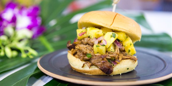 Al's BBQ Pulled Pork Sandwich with Pineapple Salsa