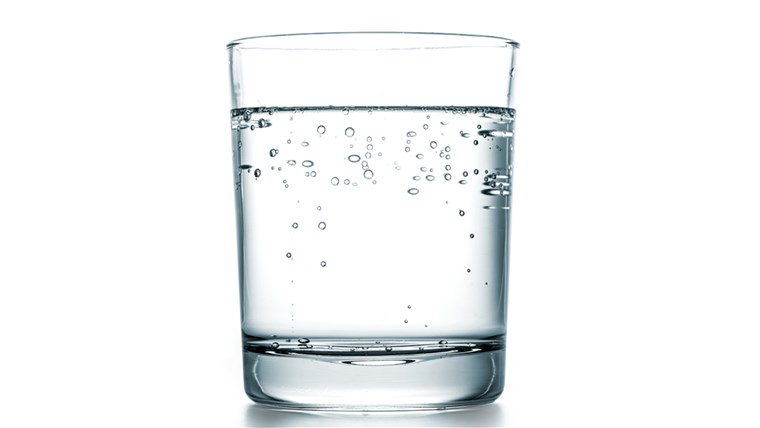 ا fresh glass sparkling water; 