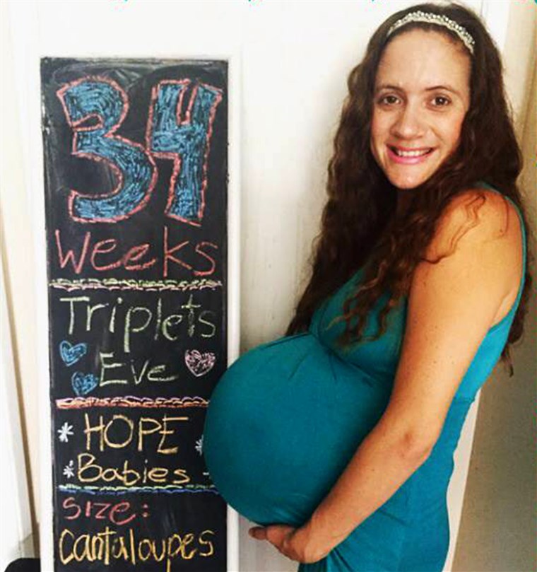 ديزيريه Fortin pregnant with triplets