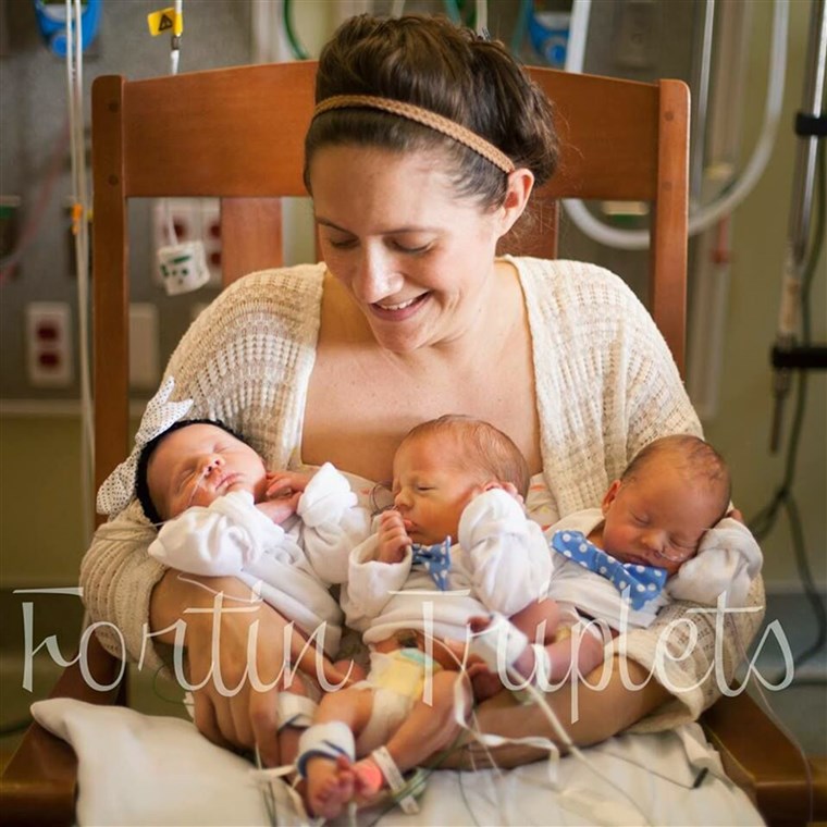 西瑞 Fortin with her triplets