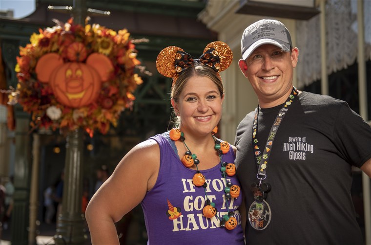 в addition to Halloween merchandise, Walt Disney World also used the Halloween season to unveil a new collection of Haunted Mansion apparel and accessories.