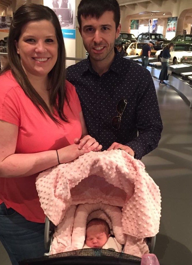 هارون and Christina DePino welcomed their first child, a daughter named Lexa Rae, on March 28.