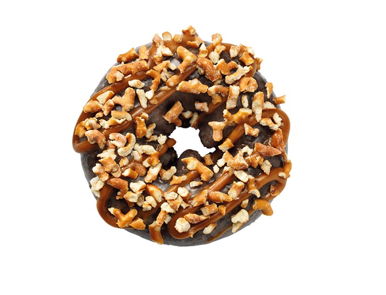 邓肯' Donuts Chocolate Pretzel doughnut
