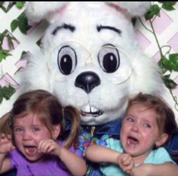 麦迪逊 and Mackenzie McNeil were terrified of the Easter Bunny between the ages of two and six, according to their mom, Christine.