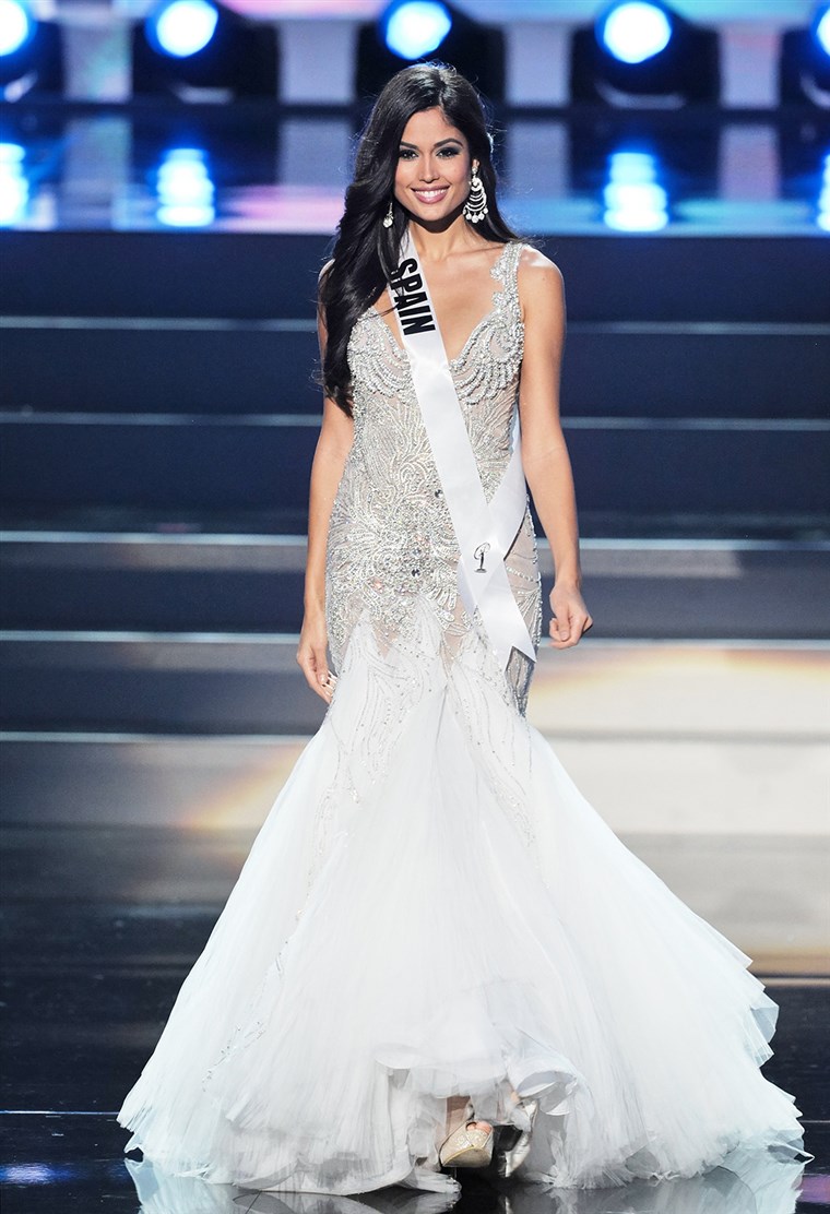 Патриша Yurena Rodriguez, Miss Universe Spain 2013, during the Preliminary Competition in Moscow on November 5, 2013.