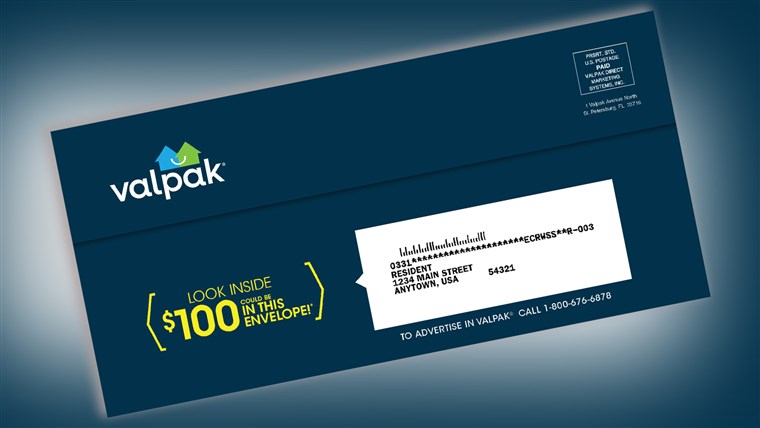 Dort could be a $100 check waiting for you in the free Valpak coupon packs that show up in the mail. 