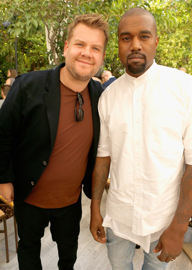 James Corden with Kanye West