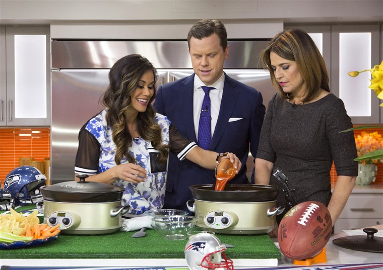 اليوم Show: Brandi Milloy cooks Super Bowl dips on January 28, 2015.