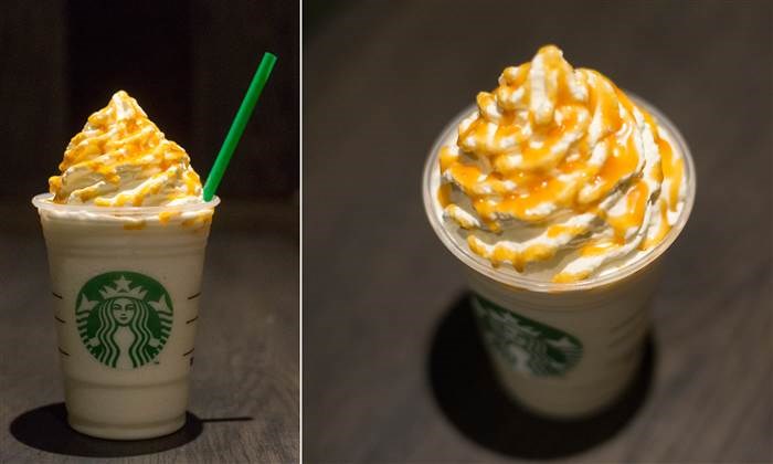от the menu Starbucks drink: Butterbeer frappuccino