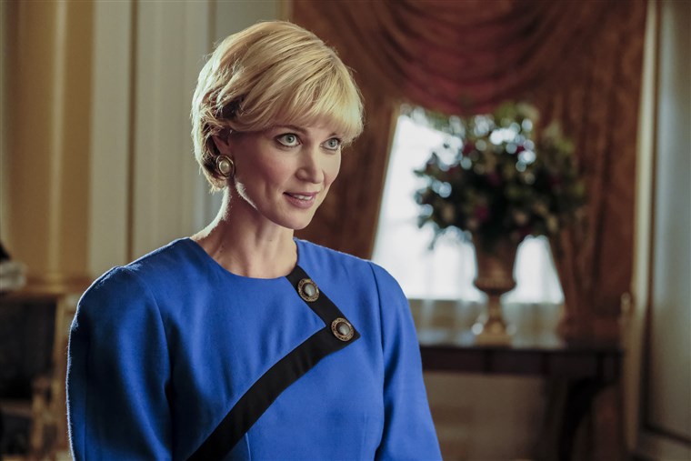 Bonnie Soper portrays the legendary Princess Diana in Harry & Meghan: A Royal Romance, premiering on Lifetime.