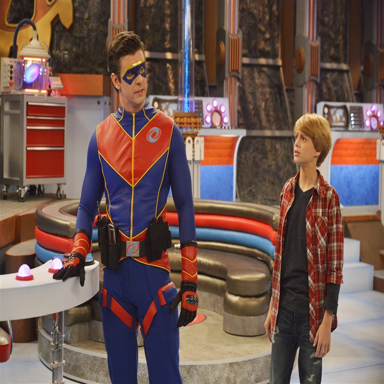 Jace Norman as Kid Danger, and Captain Man, played by Cooper Barnes.