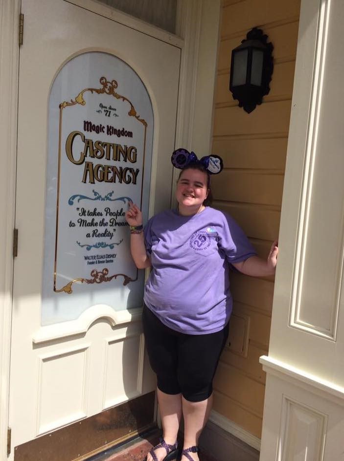 Rachel Smith, a Tennessee college student, maintains an Instagram account for the Magic Kingdom Casting Agency Door, found at Magic Kingdom.