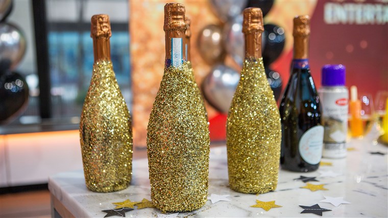 Оскар party Gold Champagne Bottles
