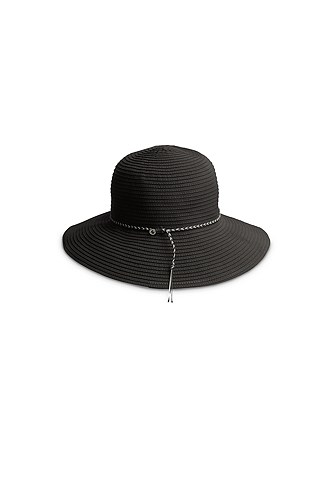 一个 broad-brimmed hat will help protect your scalp from the sun