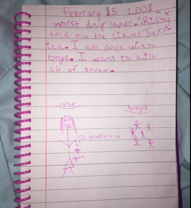 Madie Cardon's diary entry from Feb. 15, 2008.