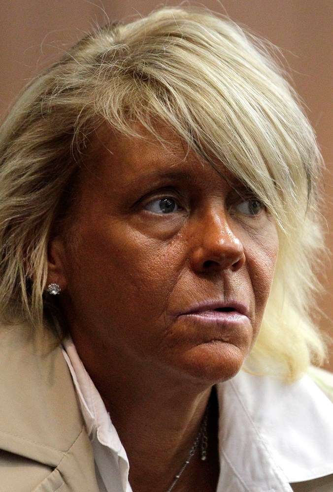 Patricia Krentcil as she waits to be arraigned at the Essex County Superior Court, Wednesday, May 2, 2012 in Newark, N.J.,